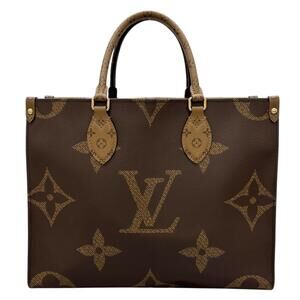 LOUIS VUITTON OnTheGo MM M45321 Tote Bag, Brown, Women's, Reverse Monogram Giant